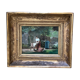 Table: oil on panel representing a lavender