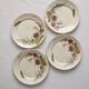 4 flat plates in polychrome iron earth model "Carnations" Gien gold medals