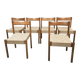 6 chaises Scandinave 1960' sangles tressées