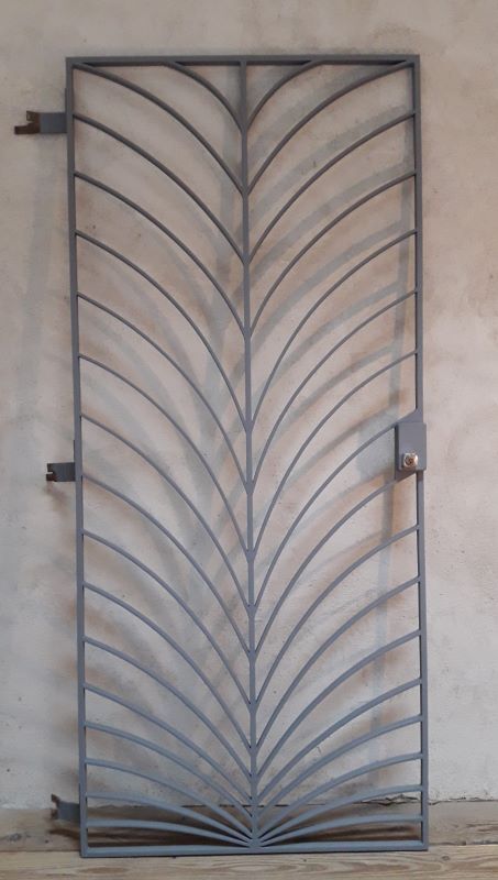 Art Deco wrought iron grill door 200x88cm