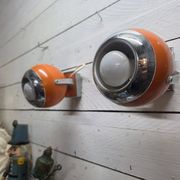 Paire d'appliques vintage eyeball des années 70