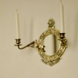 Single vintage Swedish brass sconce