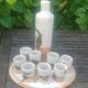 Liqueur set signed La Poterie de la Colombe by Madeleine Brault, year