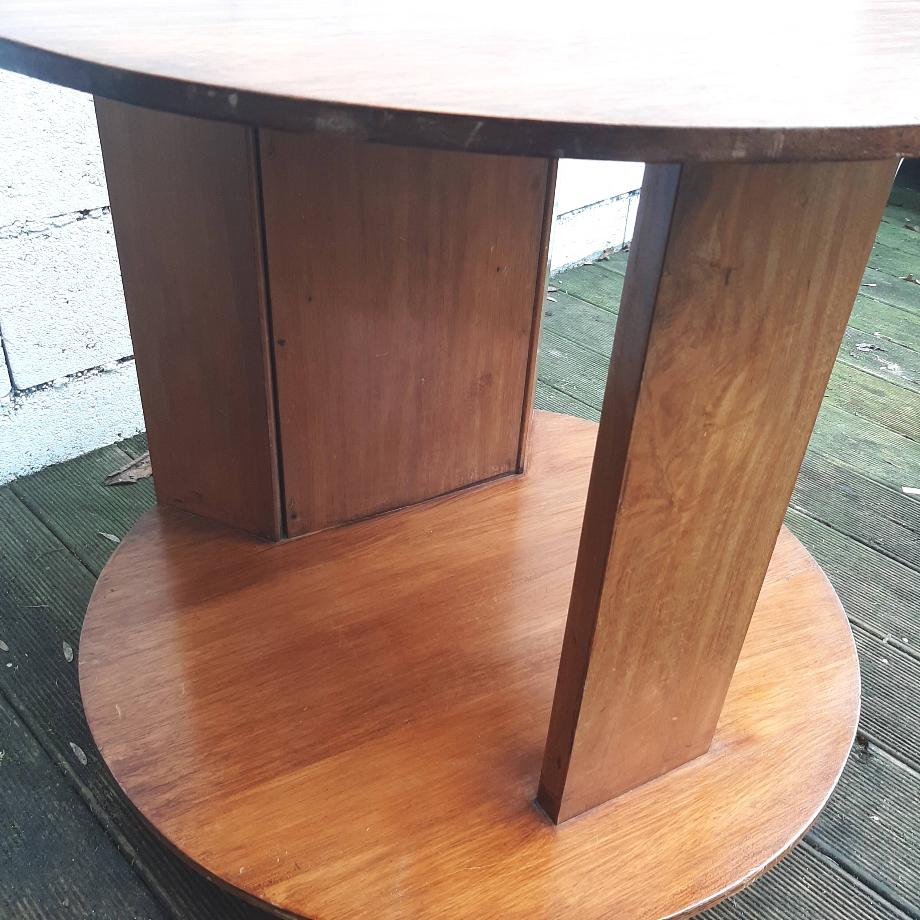 Modernist art deco bookcase pedestal