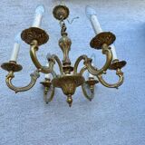 Lustre laiton 5 feux Louis XV