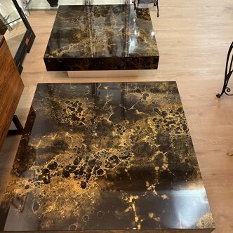 Lot de tables basse vintage par Guy Lefevre pour ligne roset - 1970