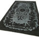 Hand-knotted antique turkish 1970s 167 cm x 300 cm black rug