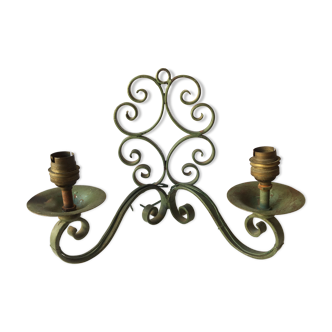 Wall lamp 40s in wrought iron