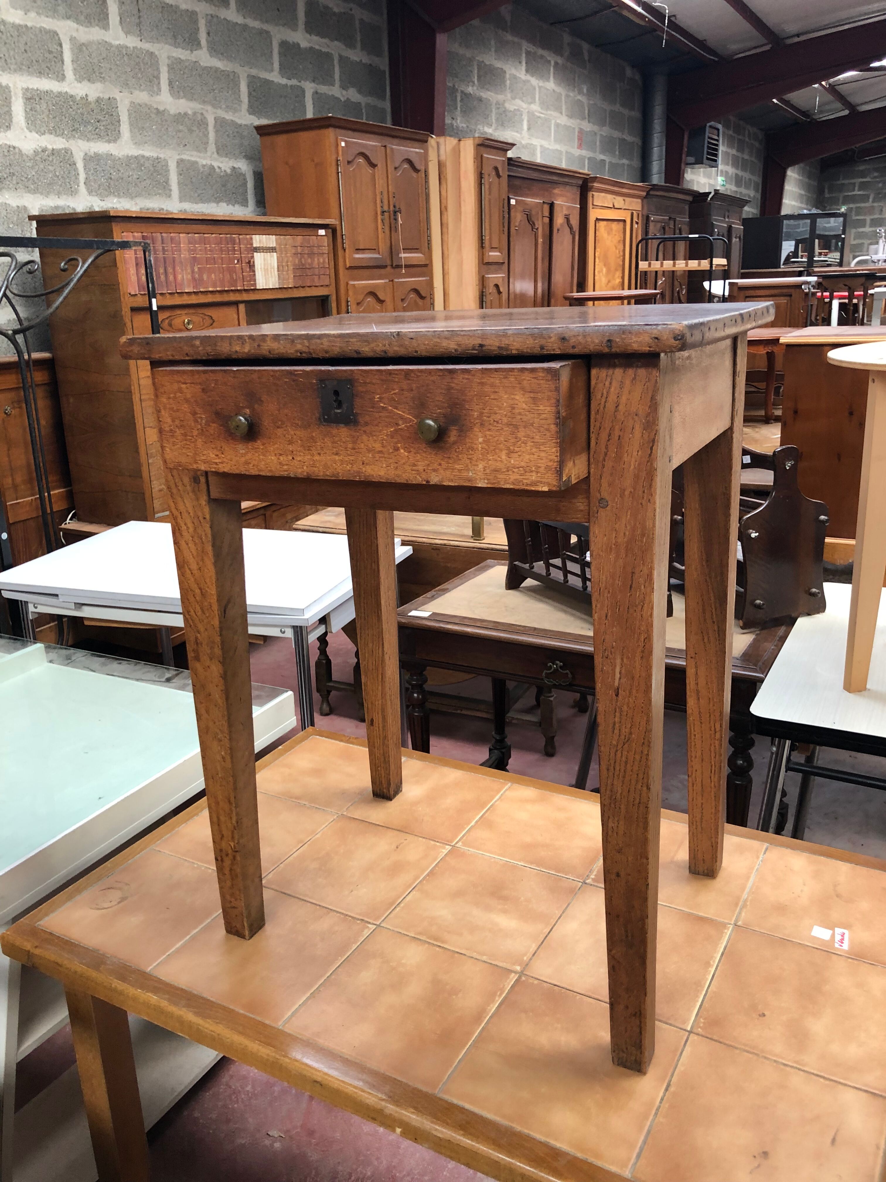 Small farmhouse table with drawer