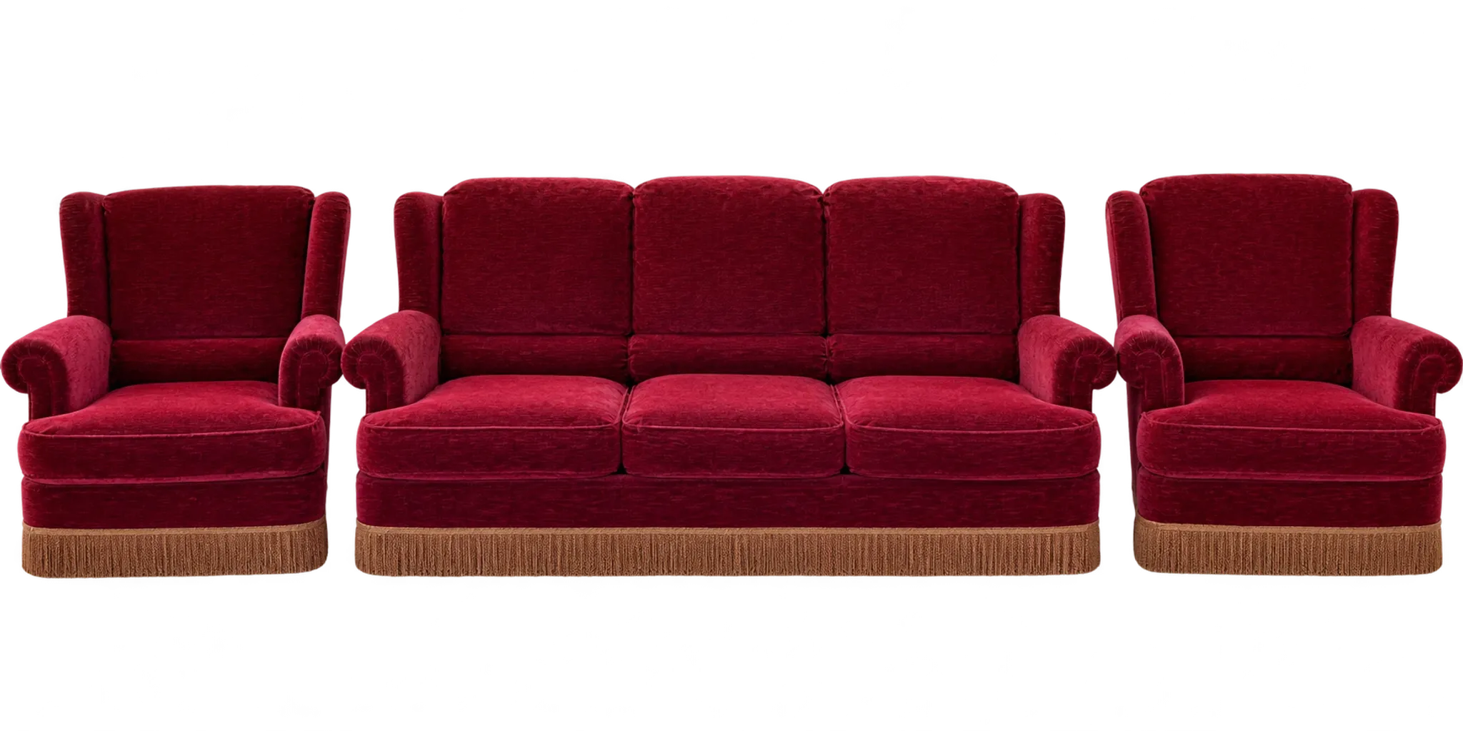 Canapé et deux fauteuils de marque burov années 70