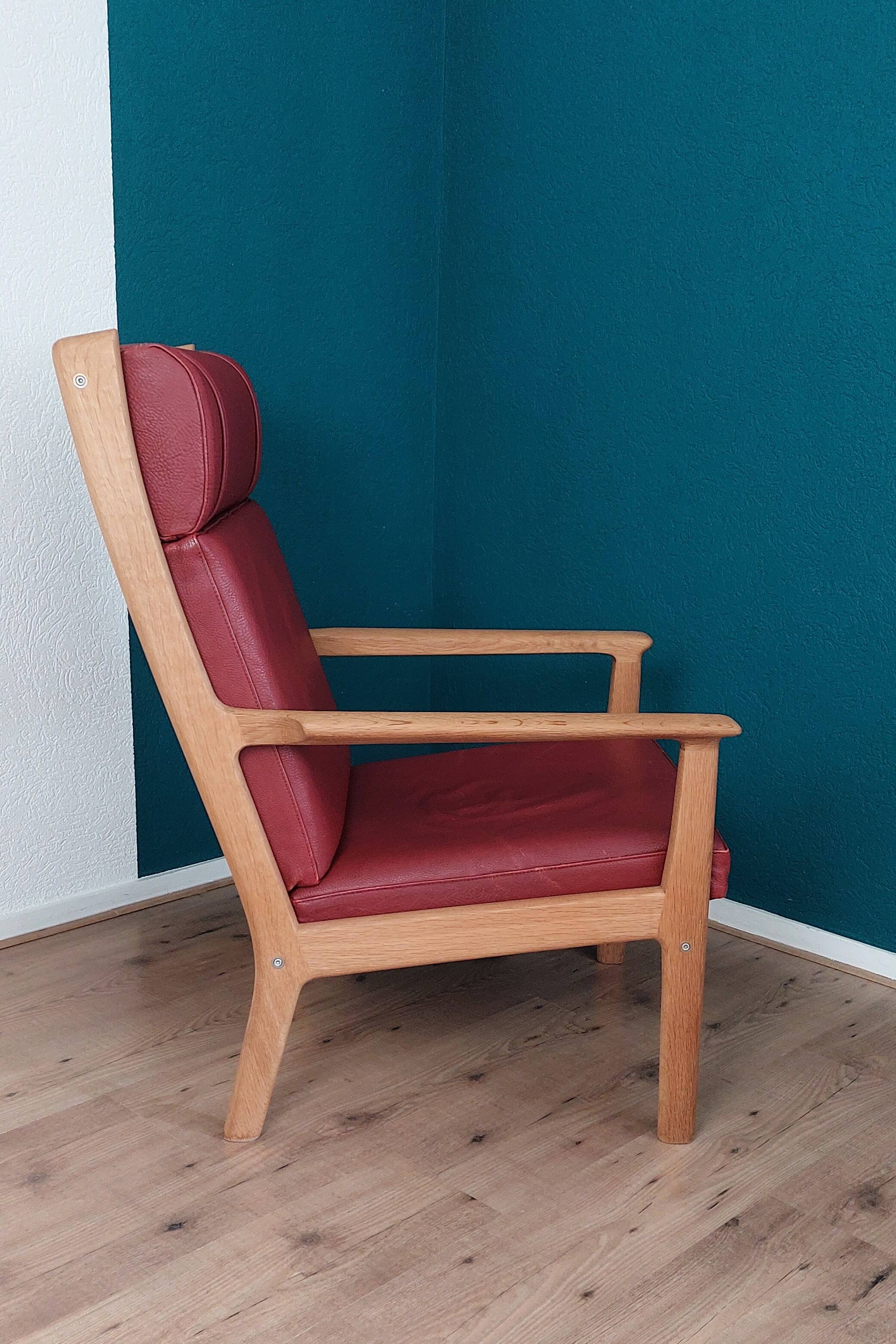 High Back Lounge Chair GE 265 by H J Wegner For Getama.