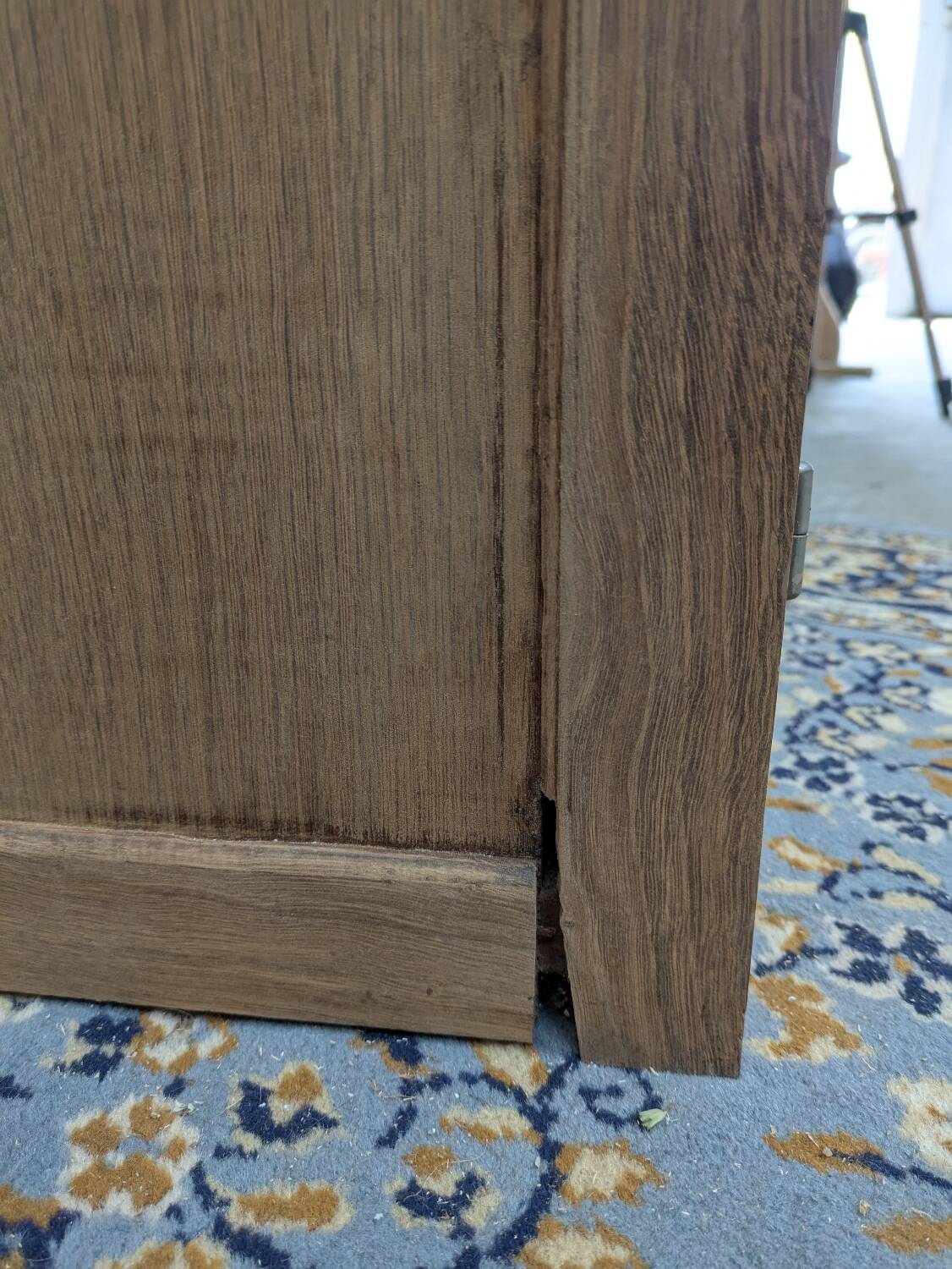 Small raw wood sideboard