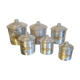Aluminum and brass spice jars