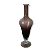 Vintage smoked blown glass vase from Empoli