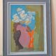 Still life painting - vase with flowers - dated 1972 signed - oil on panel
