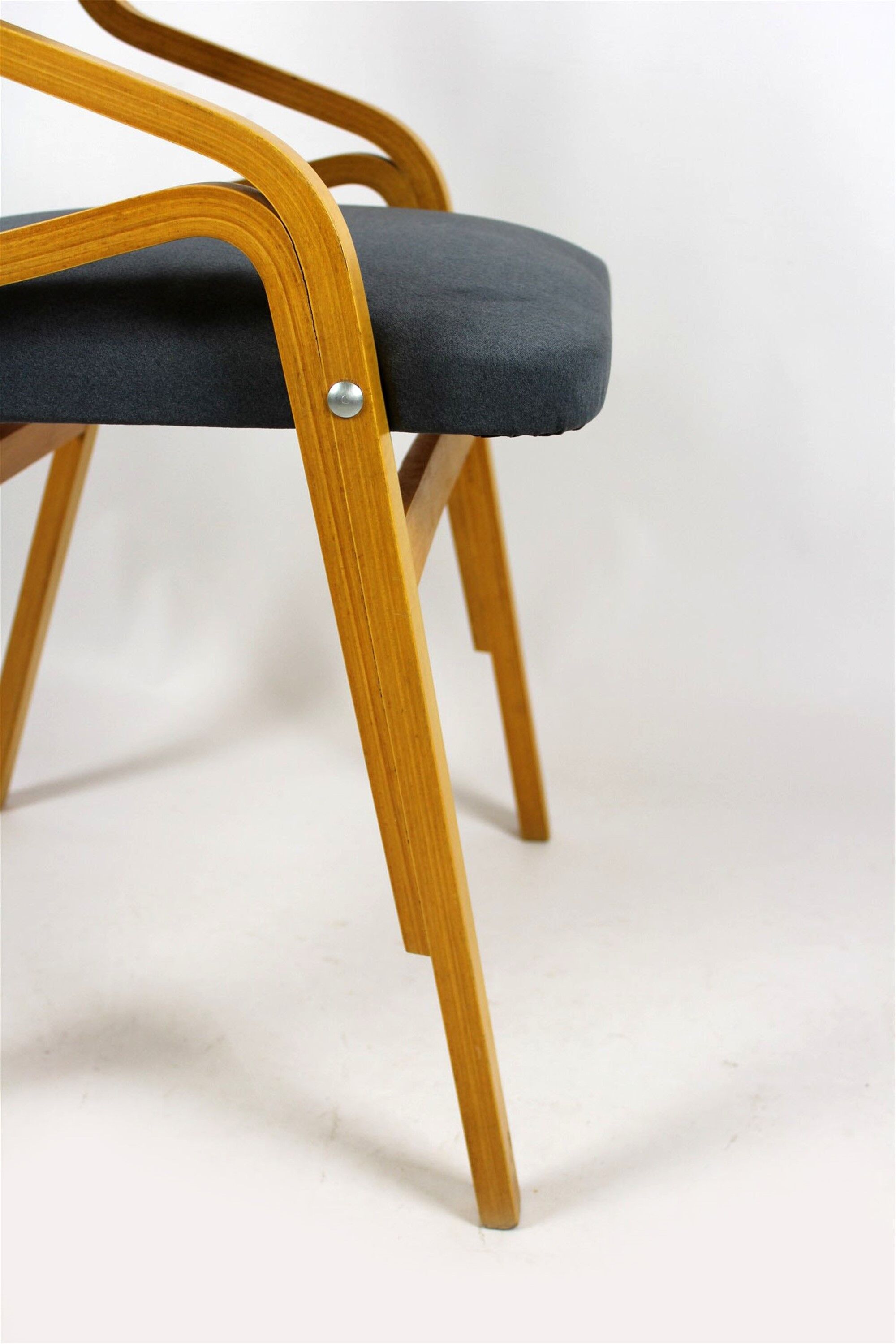 Czech Bent Plywood Chairs from Holesov, 1970s, Set of 4