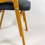 Chaises tchèques en contreplaqué plié de Holesov, années 1970, ensemble de 4