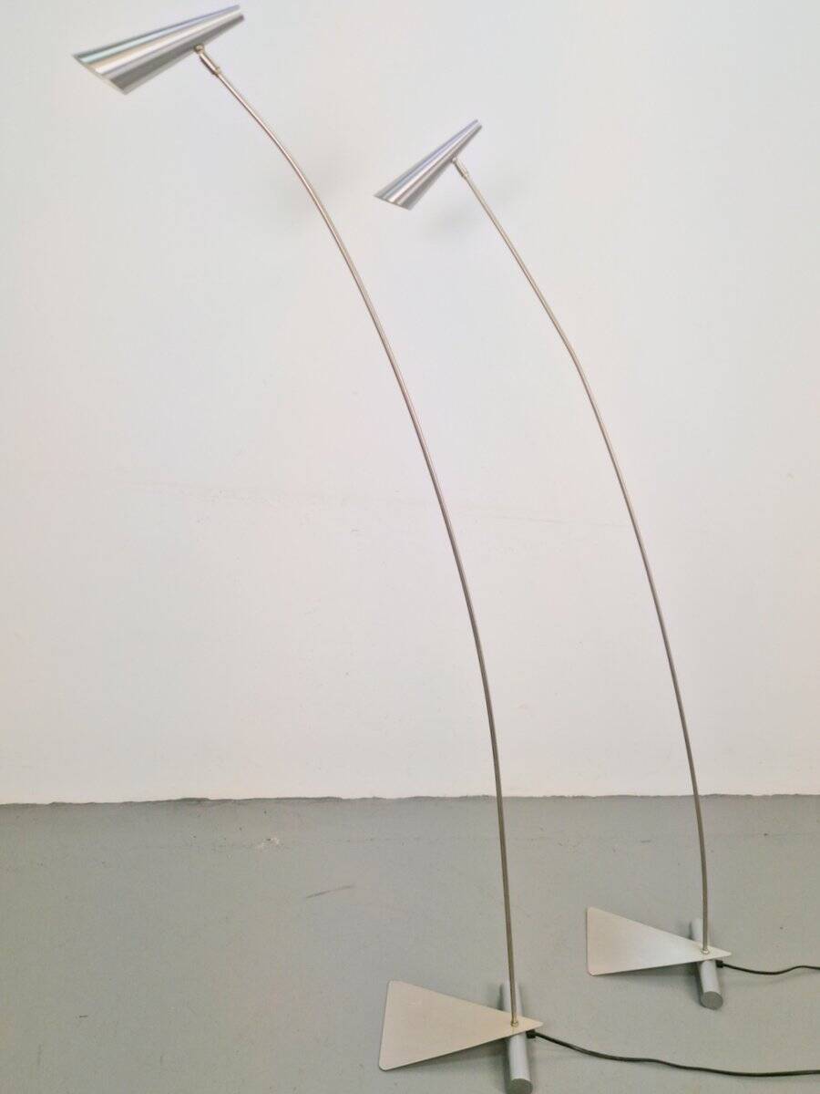Postmodern Arch Metal Reading Floor Lamps from Hala Zeist, 1980s, Set of 2
