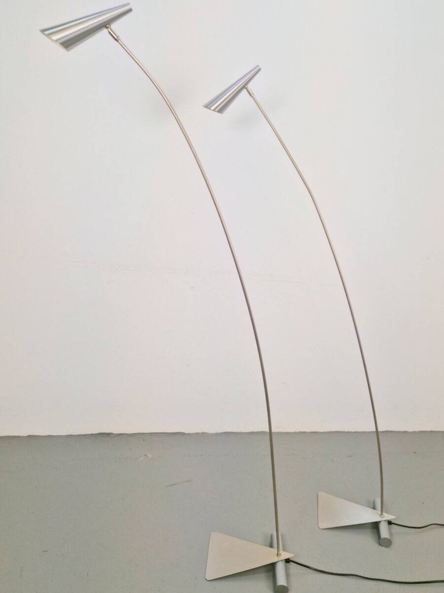Postmodern Arch Metal Reading Floor Lamps from Hala Zeist, 1980s, Set of 2