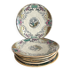 Assiettes en terre de fer polychrome Longwy modèle "chinois"