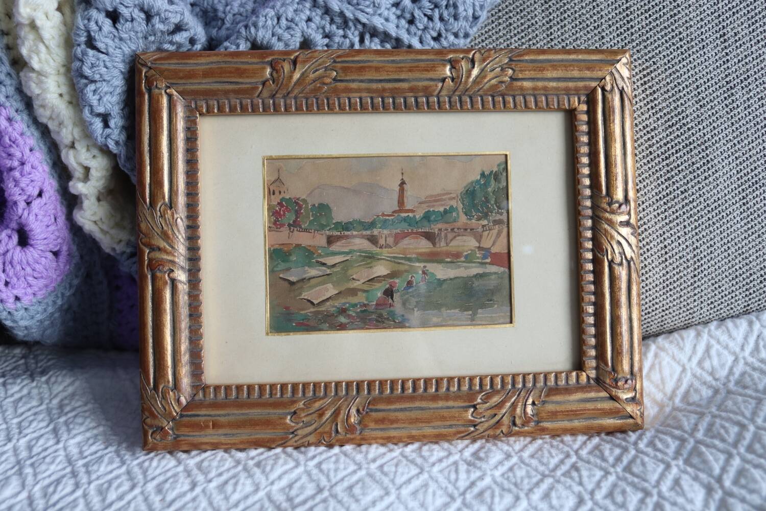 Small old landscape painting