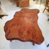 Coffee table in elm magnifier