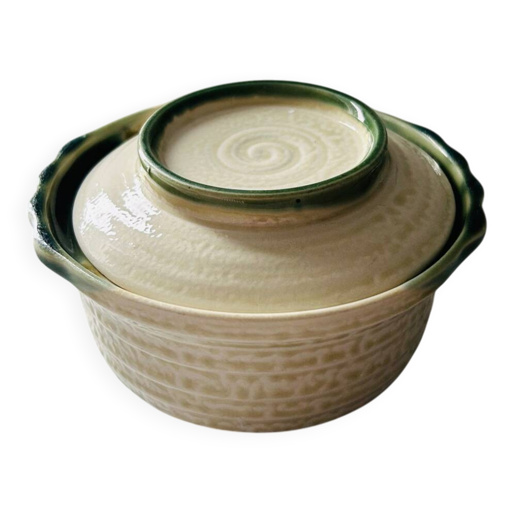 Provençal butter dish in stoneware