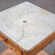 Bedside table wood imitation bamboo and marble colonial style, pedestal table, furniture 1 old drawer
