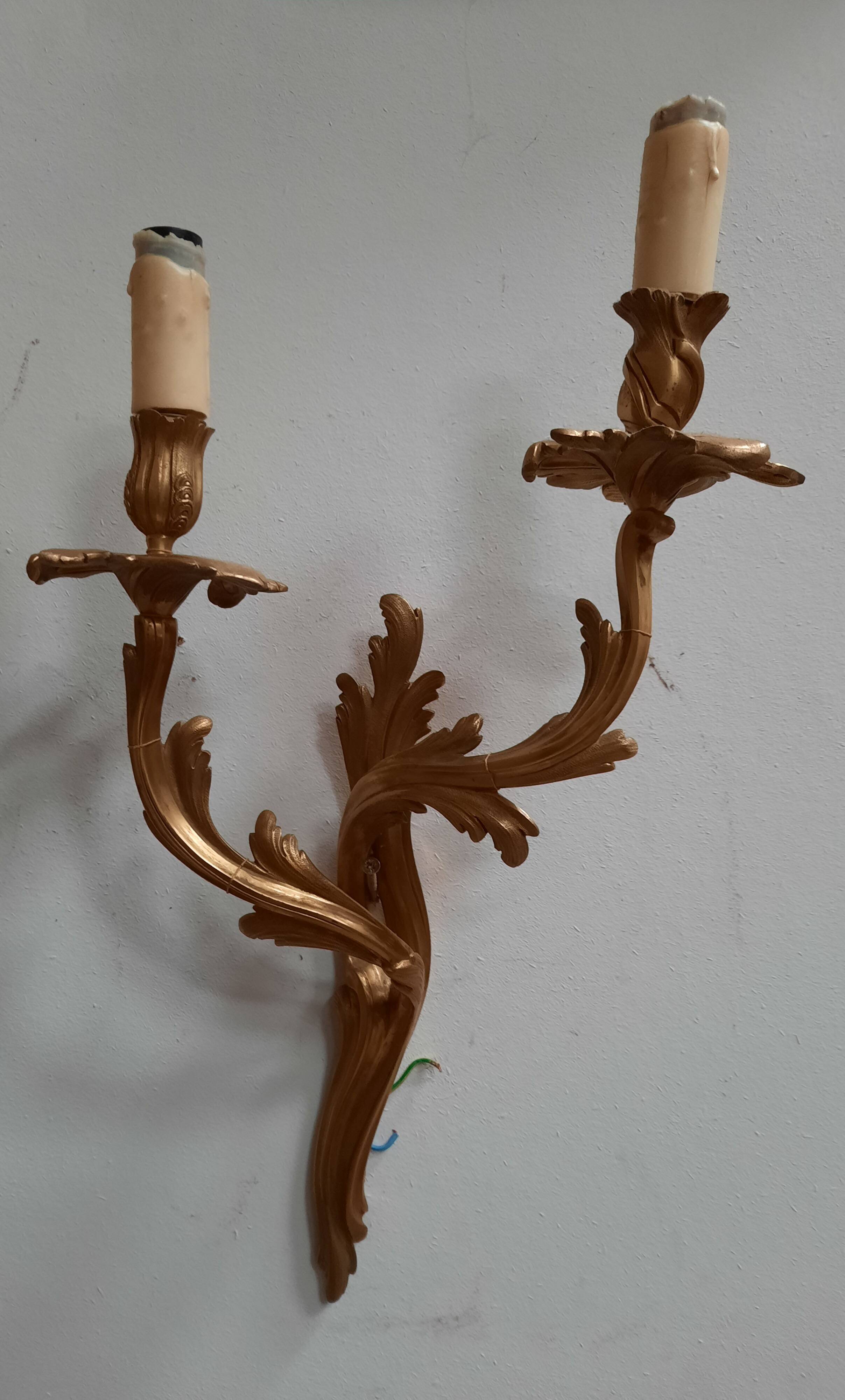 Pair of Louis XV style wall lights