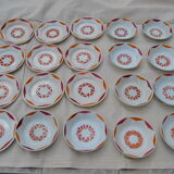 Series of 20 modernist plates Faïencerie de Castres