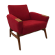 DANISH DESIGN ARMCHAIR IN WOOL & TEAK WOOD, 1970S