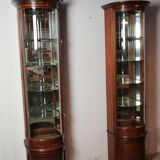 Set of 2 antique display cabinets