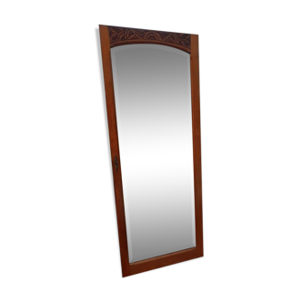 Bevelled Mirror Art Deco floral pattern 65x166cm