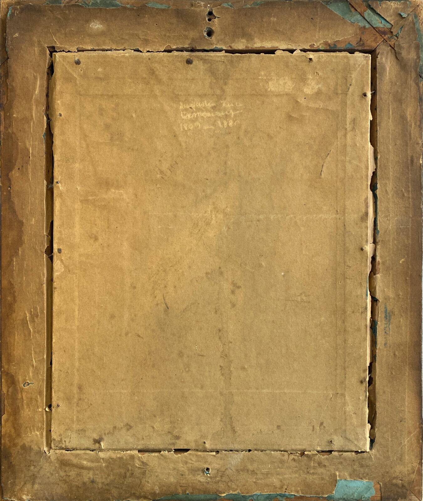 Painting drawing "portrait of a woman" 1845 by augustin-luc demoussy (1809-1880)