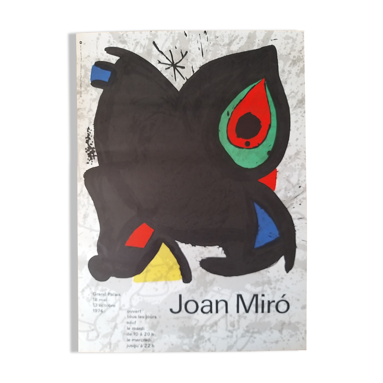 Old/original poster Poster Joan Miro exhibition Grand Palais Paris 1974