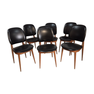 Set de 6 chaises pegase Baumann 1960