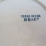 Assiette terre de fer H.B et Cie