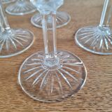 Service of 6 chissed wine glasses