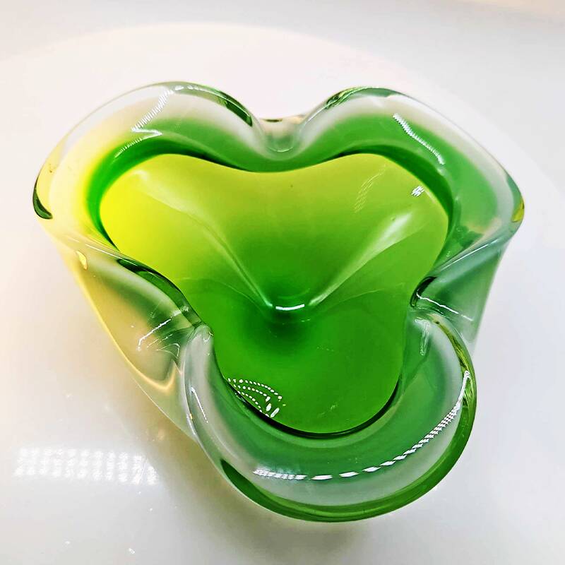 1960s Big Ashtray or Catch-all in Murano Glass by Flavio Poli for Seguso.
