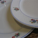 Lot of lunéville plates in half porcelain decoration "Marie"