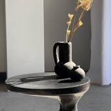 Sexy Neck - Solid wood side table (monoxyle) in organic shape colour