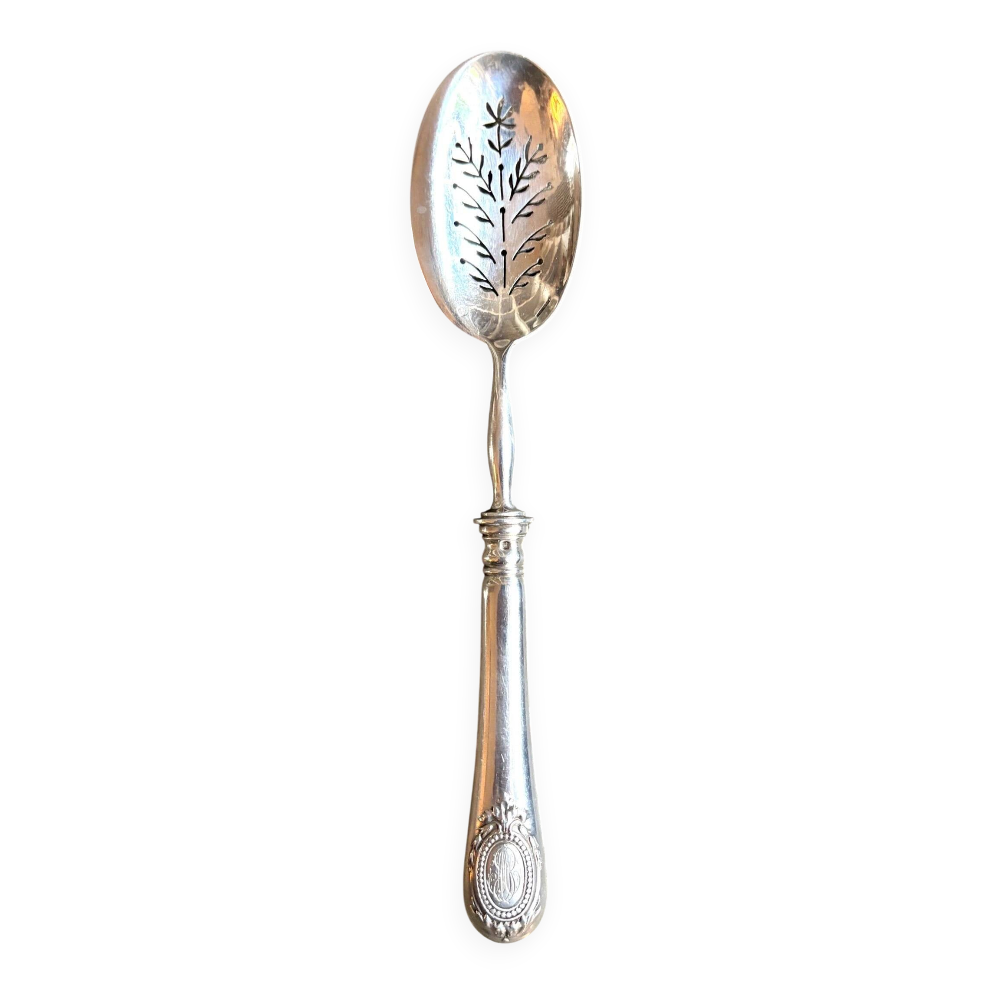 Christofle silver-plated monogrammed sugar shaker