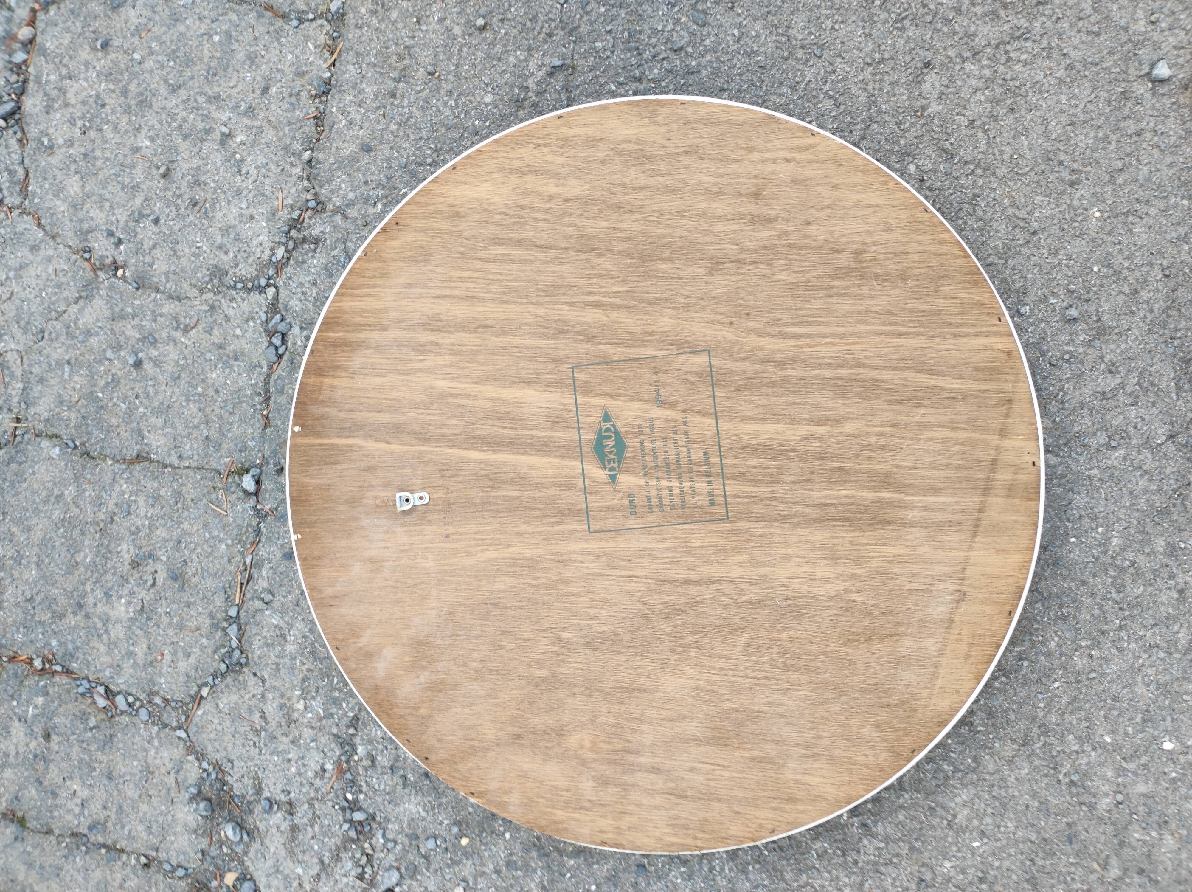 Round mirror frame white wood pop vintage 70