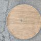 Round mirror frame white wood pop vintage 70