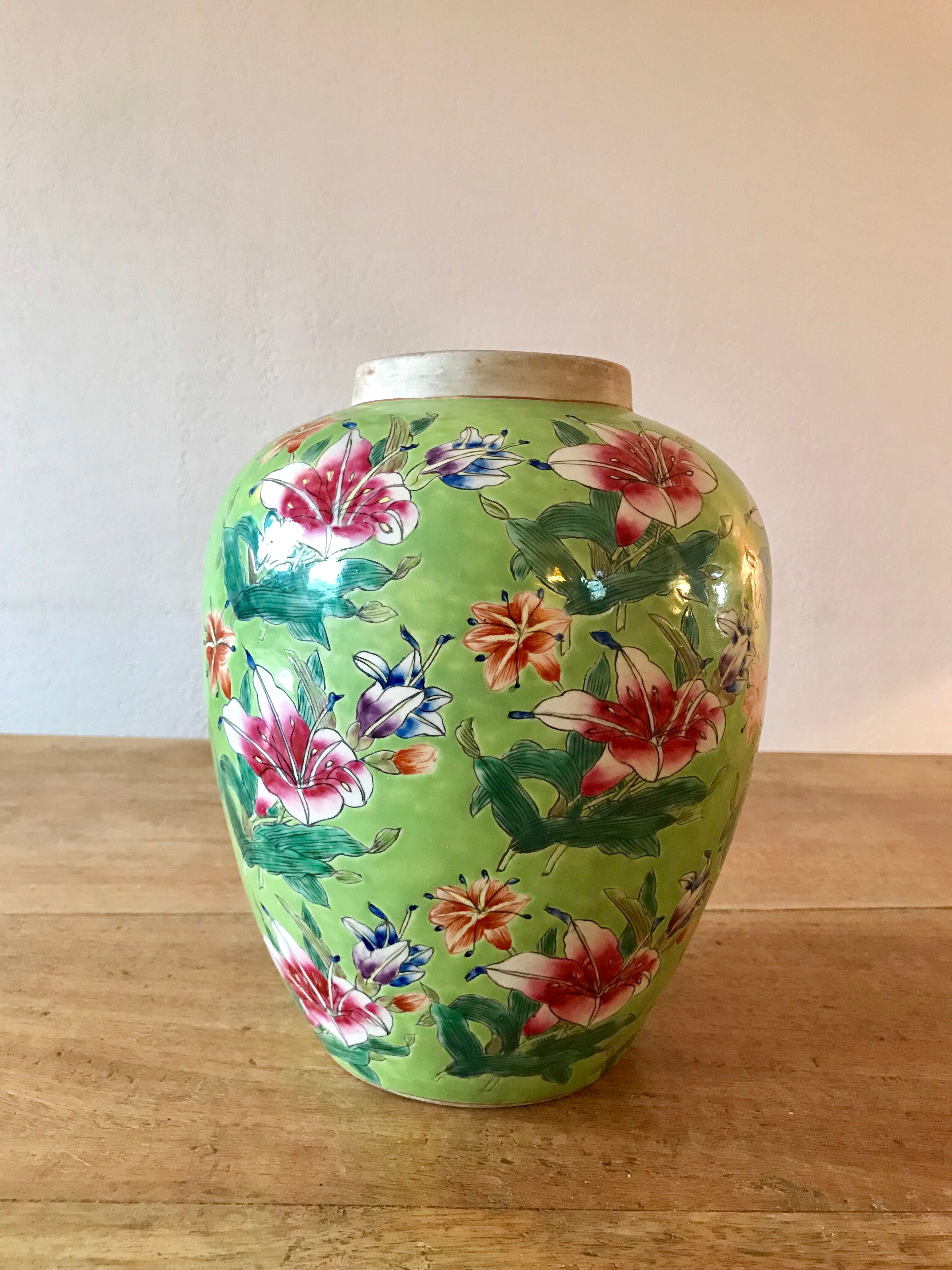 Large floral vase