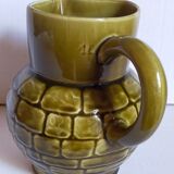 Bistro pitcher in vintage Sarreguemines earthenware
