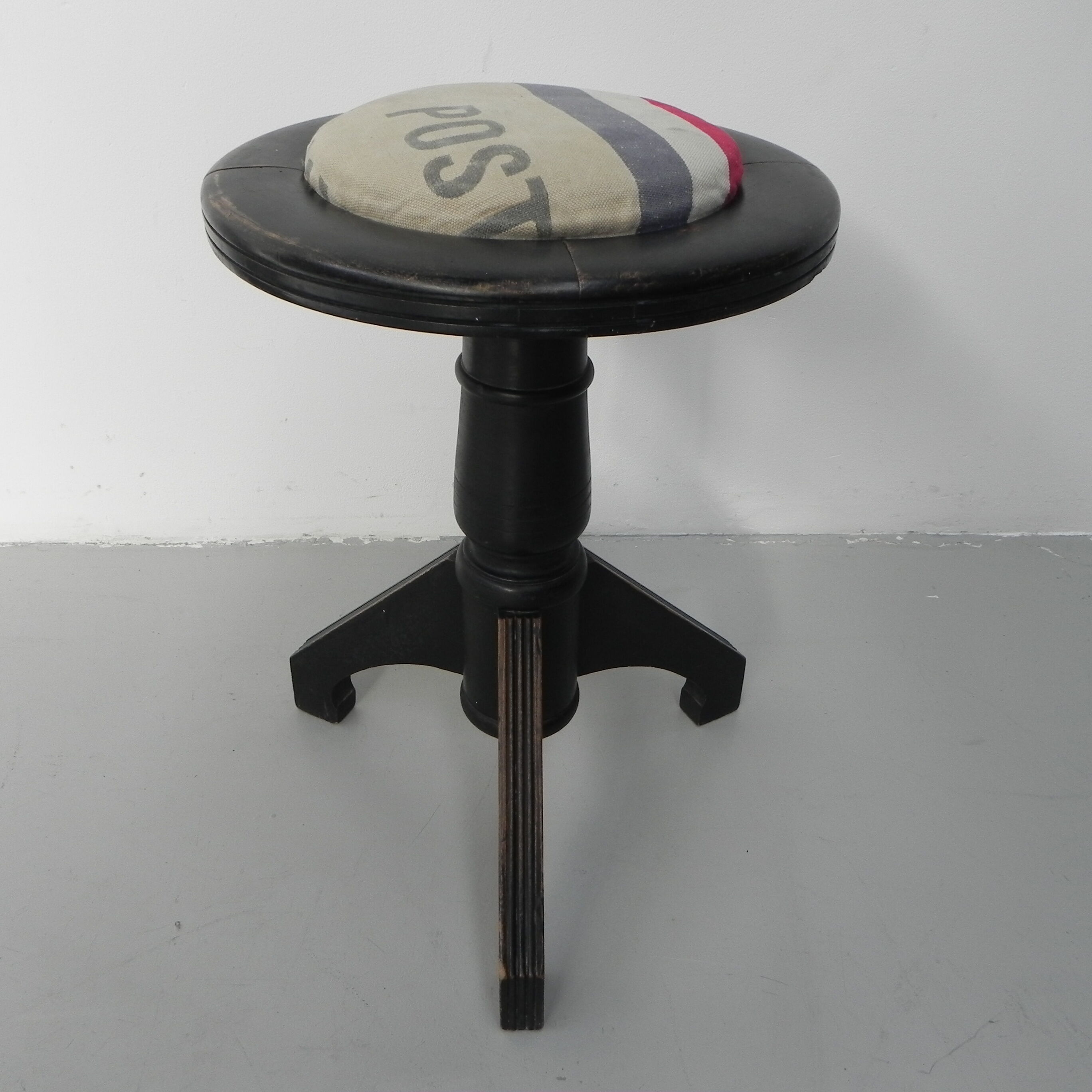 Art Deco piano stool on tripod