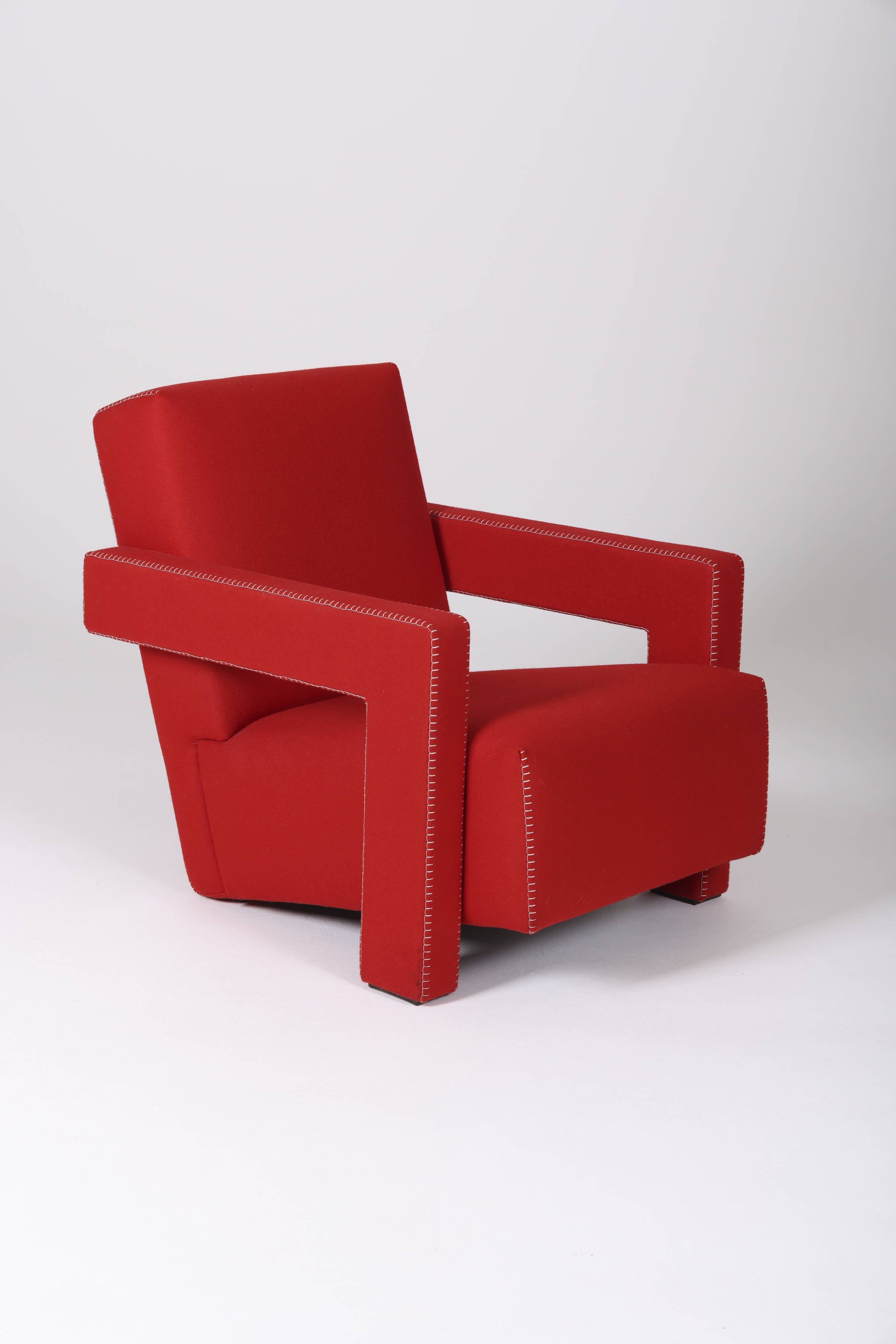 Utrecht armchair by Gerrit Reitveld edited by Cassina
