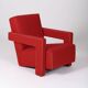 Utrecht armchair by Gerrit Reitveld edited by Cassina