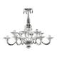 Chandelier en verre de Murano vénitien transparent de luxe